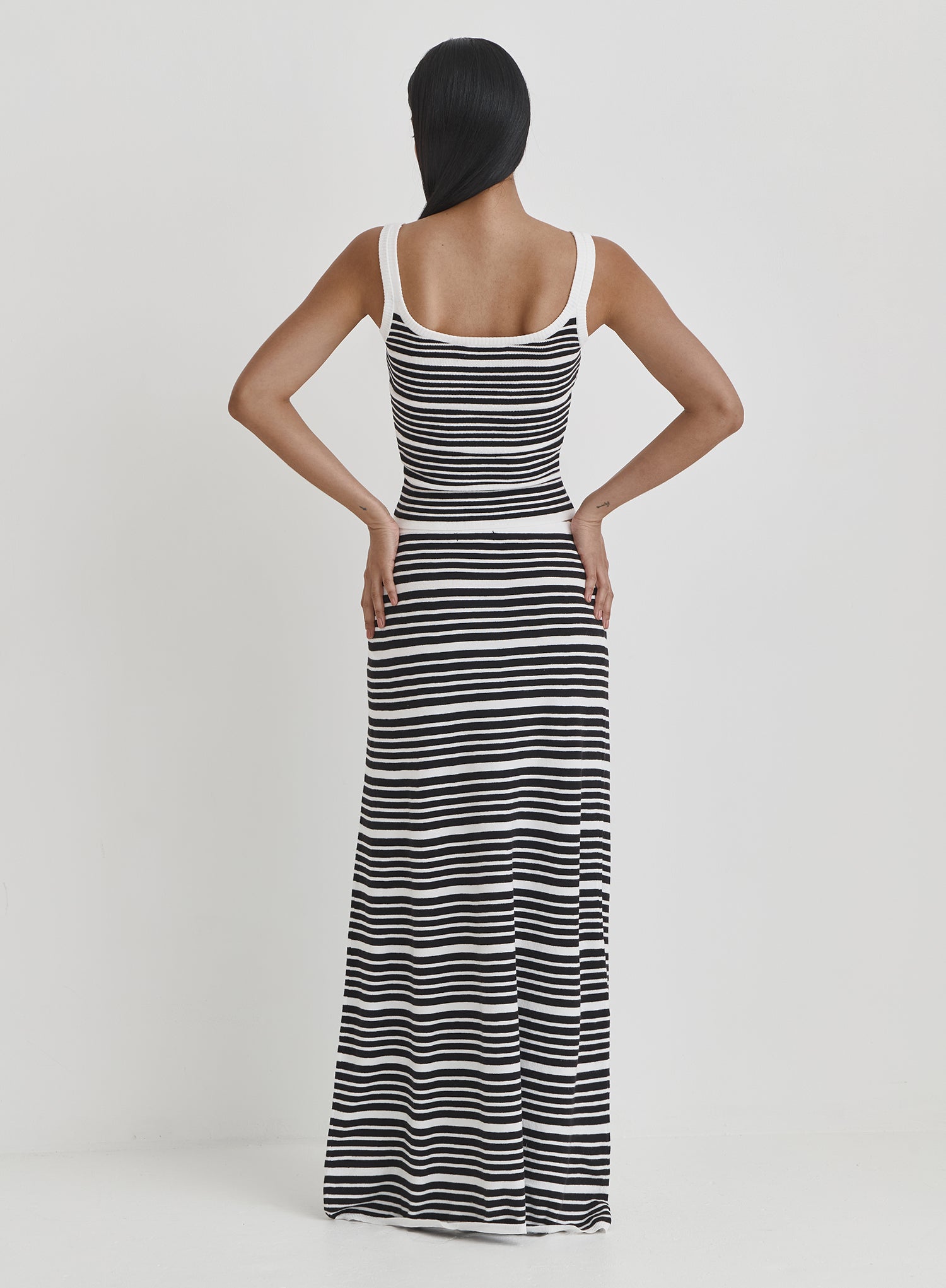 Multi Stripe Maxi Skirt